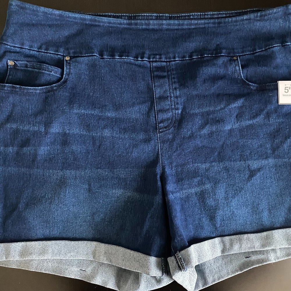 Womens Plus Jean Shorts